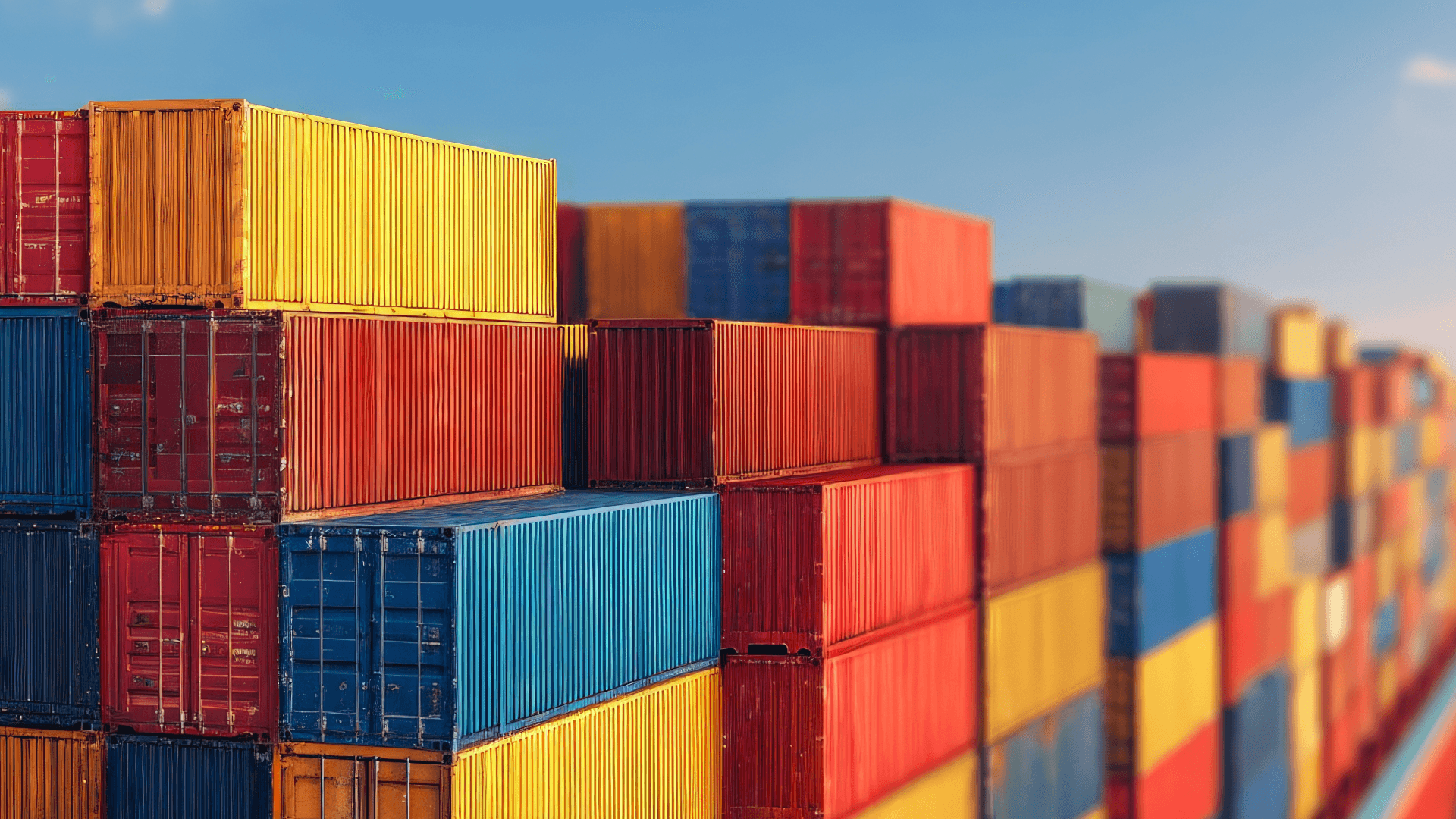 Foto de containers num porto