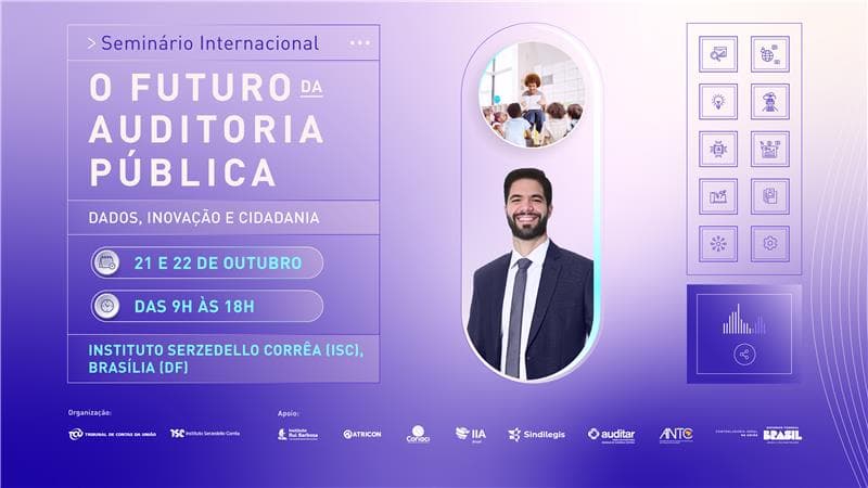 Capa do curso: O Futuro da Auditoria Pública: Dados, Inovação e Cidadania - Presencial