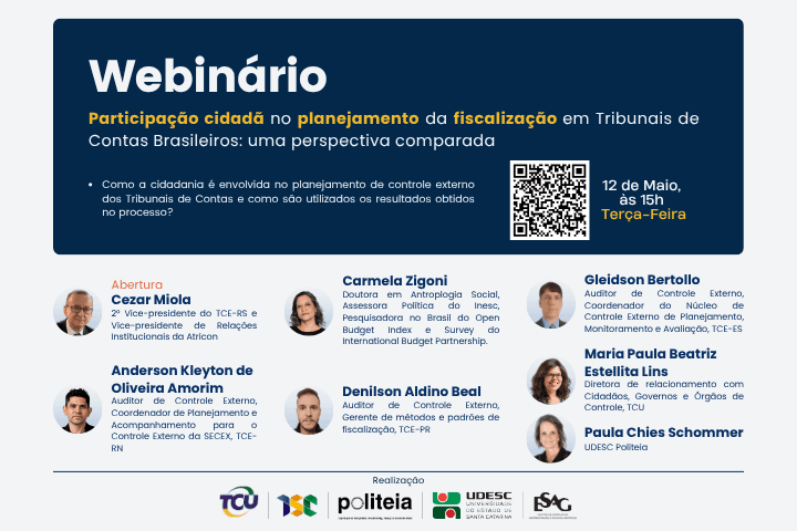 Capa do curso: 3º Webinário Participação Cidadã - Participação cidadã no planejamento da fiscalização em tribunais de contas brasileiros: uma perspectiva comparada
