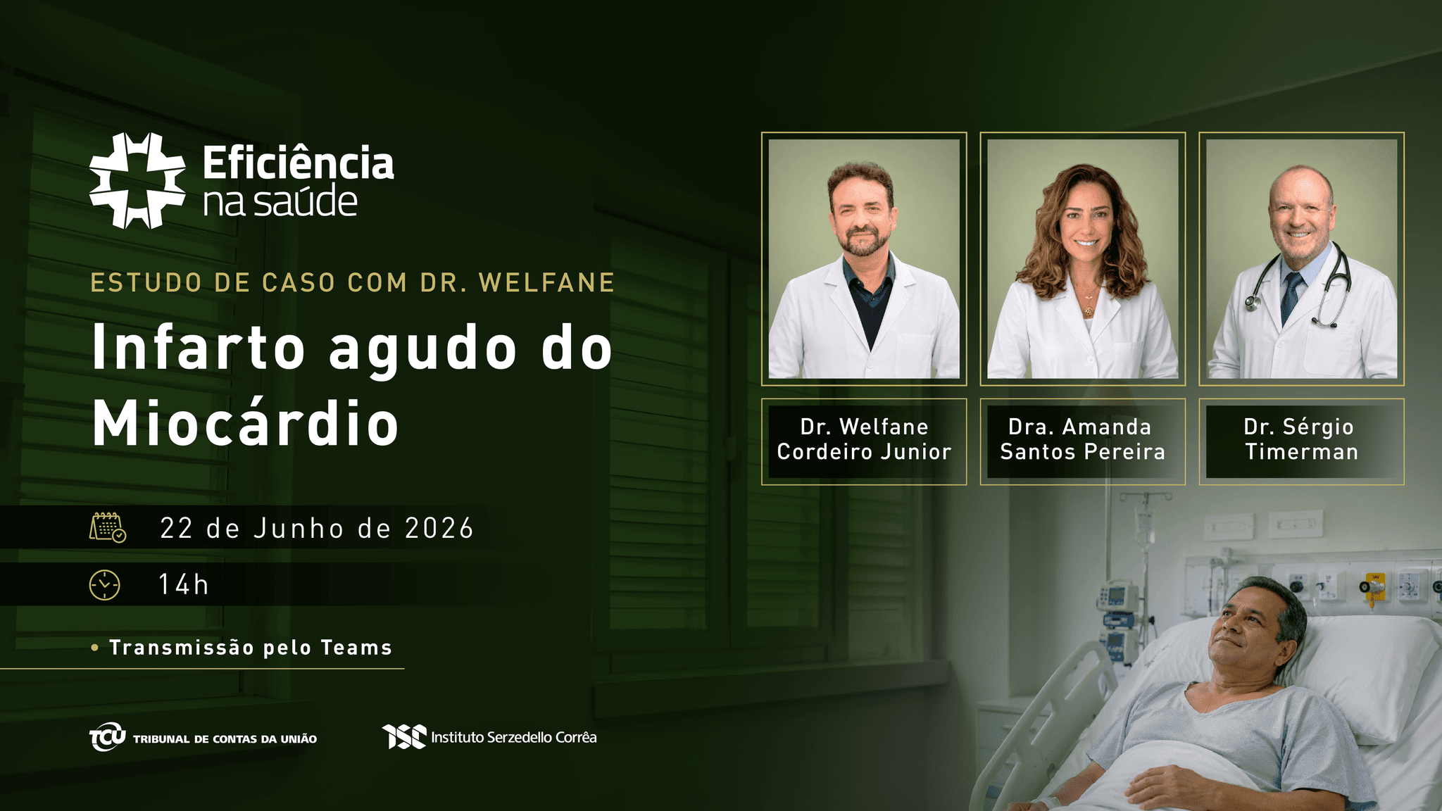 Capa do curso: Estudos de Casos em Eficiência Hospitalar e nas Redes de Atenção à Saúde: Infarto Agudo do Miocárdio