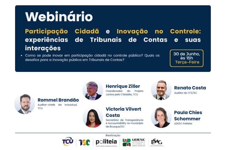 Capa do curso: 5º Webinário Participação Cidadã e Inovação no Controle: experiências de Tribunais de Contas e suas interações