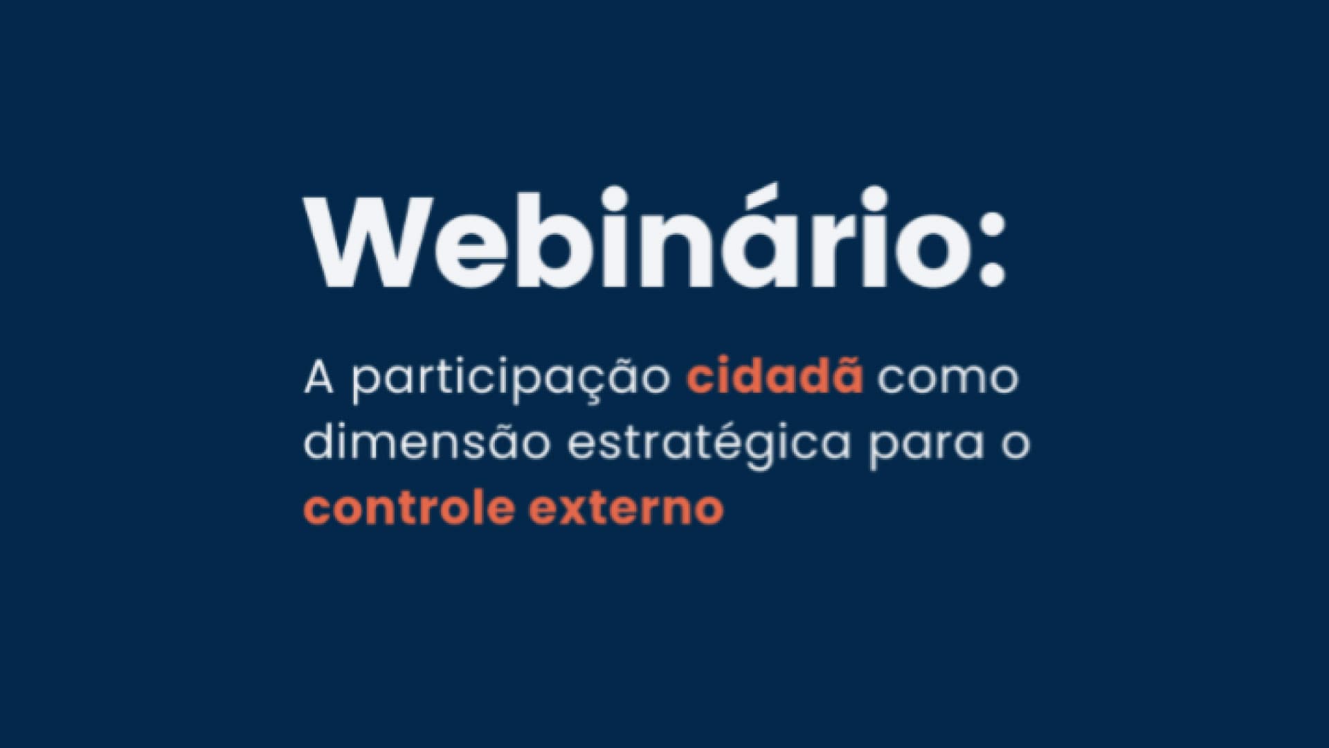 webinario sobre controle externo