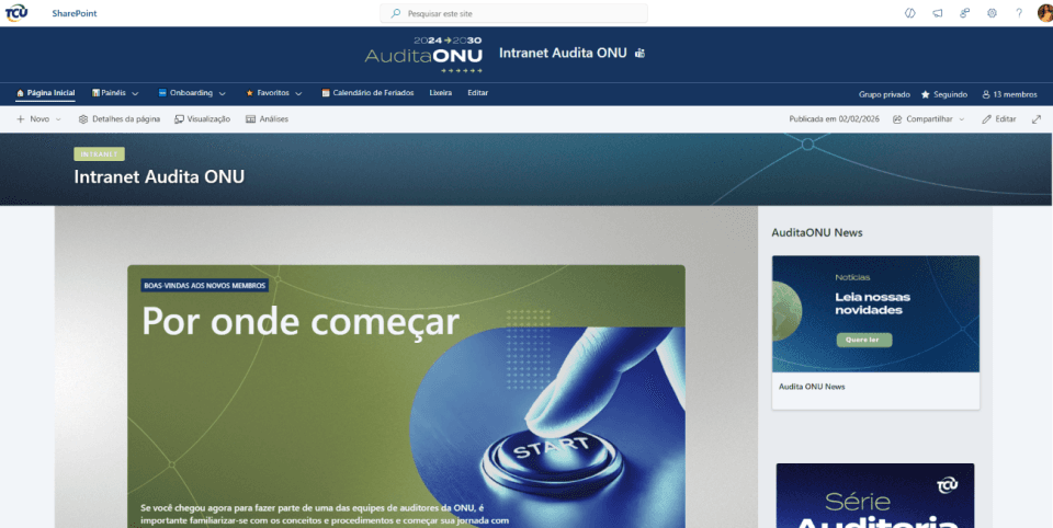 Audita ONU Intranet