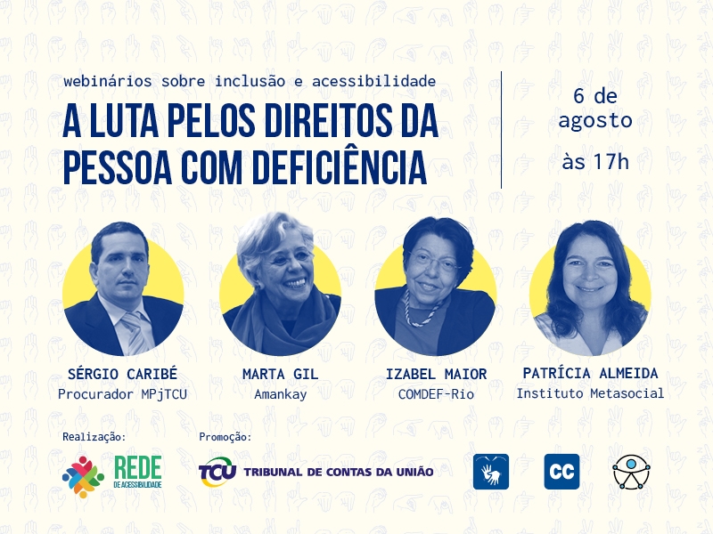 Capa da notícia: "Série de webinários sobre inclusão e acessibilidade continua nesta quinta-feira"