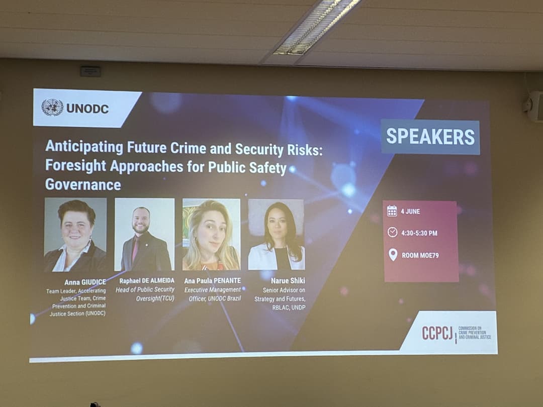 Presentan un estudio del TCU sobre riesgos futuros para la seguridad pública en un evento de la ONU