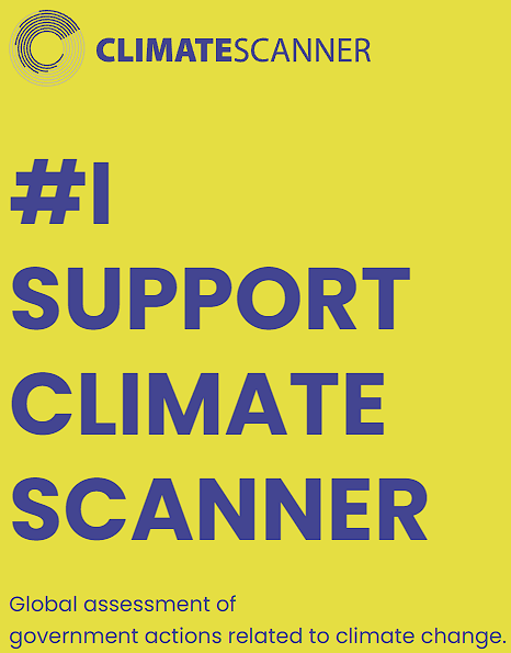 #I SUPPORT CLIMATE SCANNER - Global assessment of government actions related to climate change.