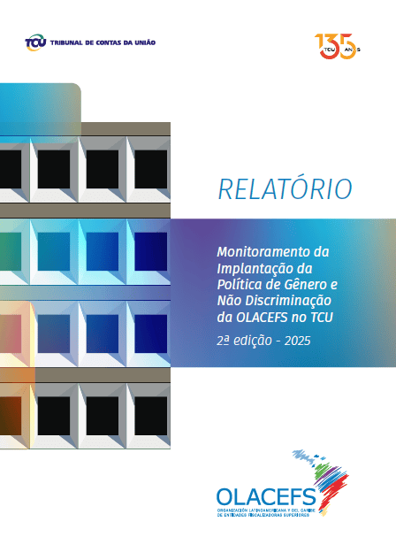 Capa da publicação: "Monitoramento da Implantação da política de gênero e não discriminação da Olacefs no TCU"